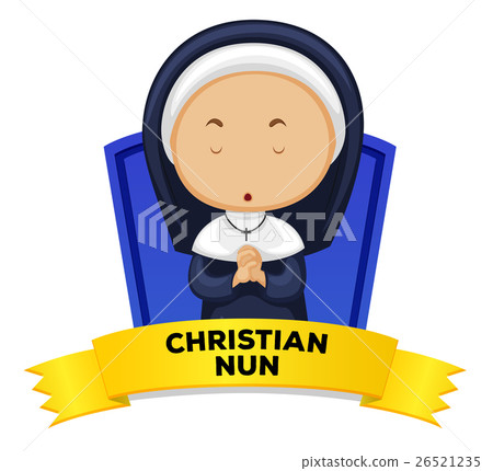 Wordcard with occupation christian nun Wordcard with occupation christian nun 26521235