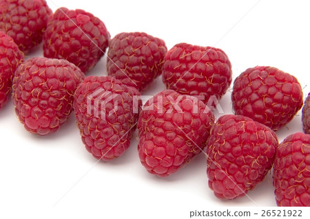 Raspberries isolated on white background Raspberries isolated on white background 26521922