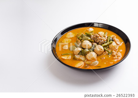 Hot curry with meat ball 26522393