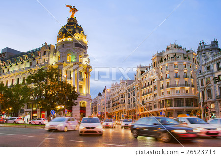 Madrid at dusk, Spain 26523713