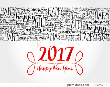 2017 Happy New Year. Christmas background 2017 Happy New Year. Christmas background 26524205
