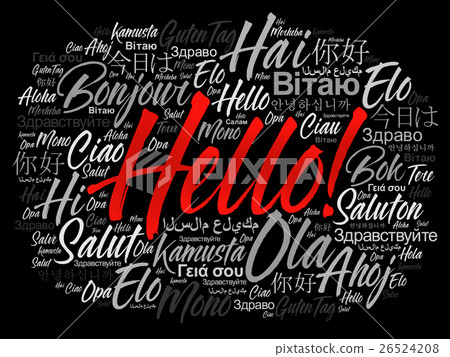 Hello word cloud in different languages Hello word cloud in different languages 26524208