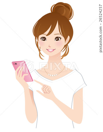 年輕的女士smaho手機 26524257