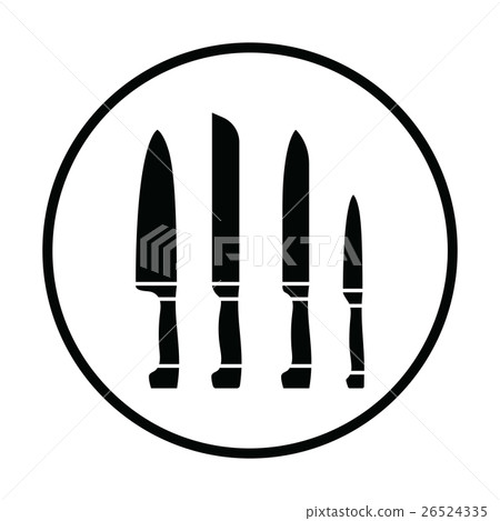 Kitchen knife set icon Kitchen knife set icon 26524335