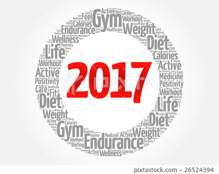2017 word cloud collage, health concept 2017 word cloud collage, health concept 26524394
