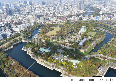 Aerial view of Osaka Castle Aerial view of Osaka Castle 26524718