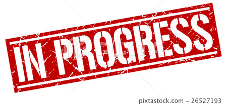 in progress square grunge stamp - Stock Illustration [26527193] - PIXTA