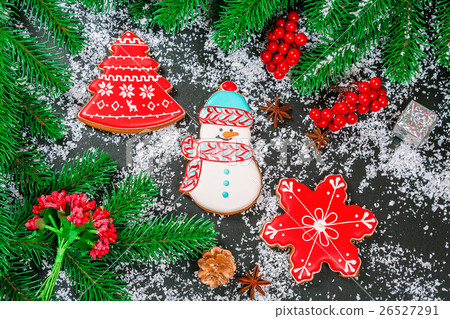 Beautiful Christmas background with decorations 26527291