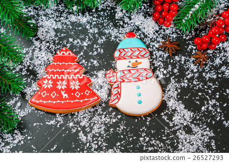 Beautiful Christmas background with decorations, 26527293