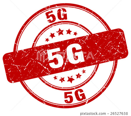 5g red grunge stamp 26527638