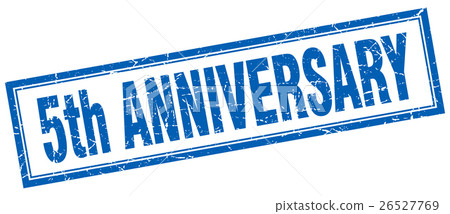 5th anniversary square stamp 26527769