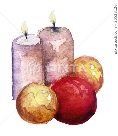 watercolor sketch: a decor on a white background 26528120