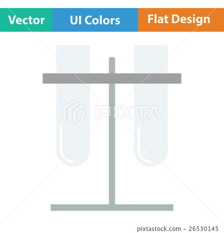 Lab flasks attached to stand icon Lab flasks attached to stand icon 26530145