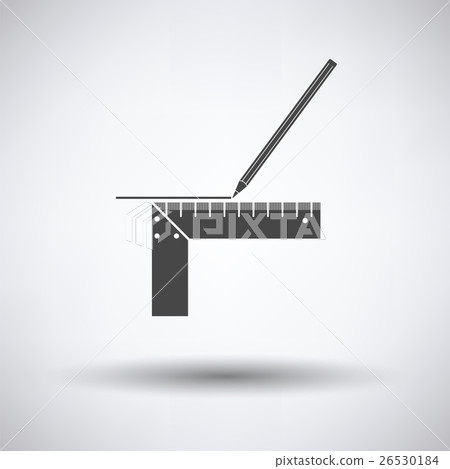 Pencil line with scale icon 26530184