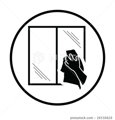 Hand wiping window icon - Stock Illustration [26530828] - PIXTA