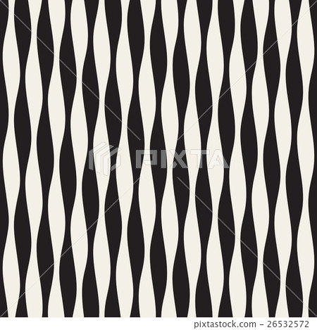 Vector Seamless Black and White Vertical Wavy - Stock Illustration ...