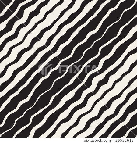 Vector Seamless Black and White Hand Drawn - Stock Illustration ...