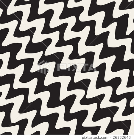 Vector Seamless Black and White Hand Drawn - Stock Illustration ...