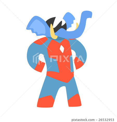 Elephant Animal Dressed As Superhero With A Cape 26532953