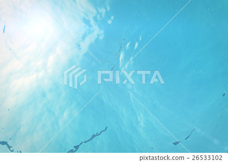 3d rendering surface underwater blue background in 26533102
