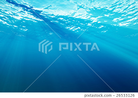 3d rendering surface underwater blue background in 26533126