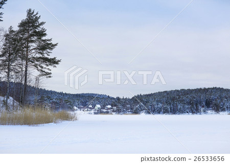 Winter lake Ladoga. Karelia, Russia 26533656