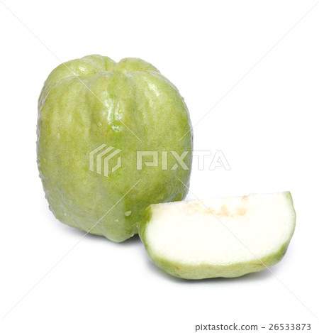Guava fruit and half piece isolated on white 26533873