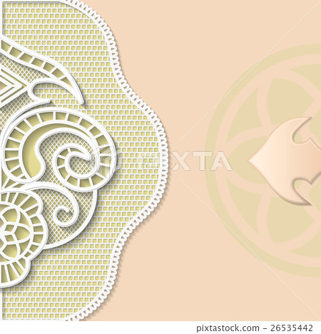 Vector  3D  background, festive pattern embossing 26535442