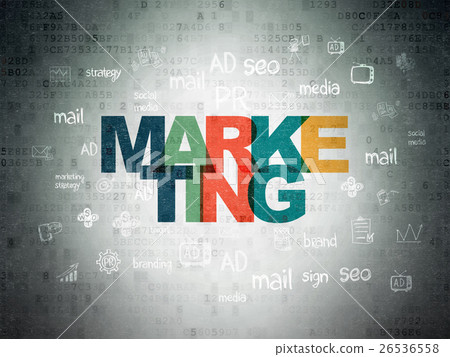 Advertising concept: Marketing on Digital Data 26536558