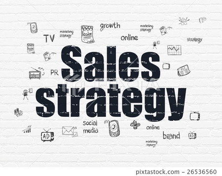Marketing concept: Sales Strategy on wall 26536560