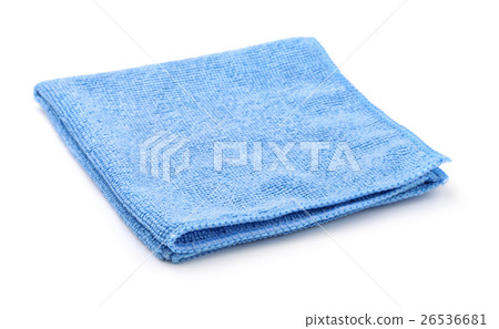 Blue folded microfiber cloth 26536681