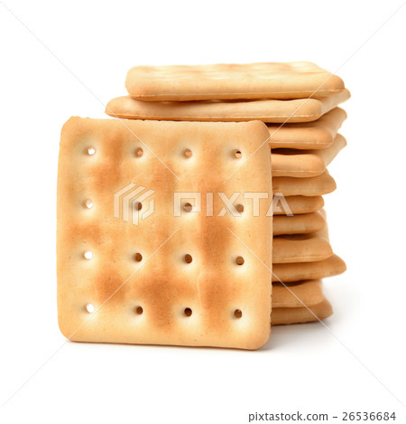 Stack of soda crackers Stack of soda crackers 26536684