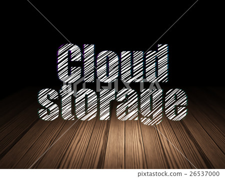 Cloud technology concept: Cloud Storage in grunge 26537000