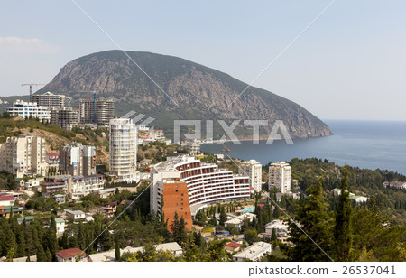 Panoramic view of the village Gurzuf and Bear 26537041