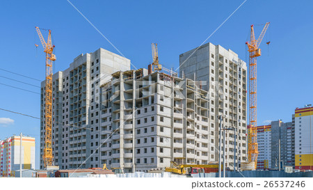 Construction of new multi-storey panel house Construction of new multi-storey panel house 26537246