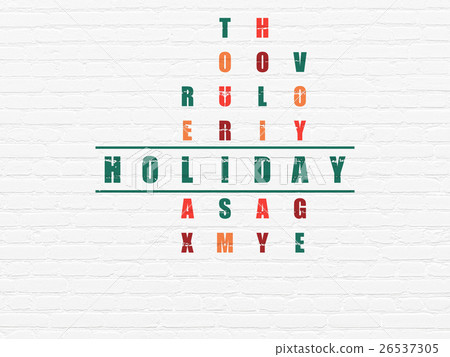 Travel concept: Holiday in Crossword Puzzle Travel concept: Holiday in Crossword Puzzle 26537305