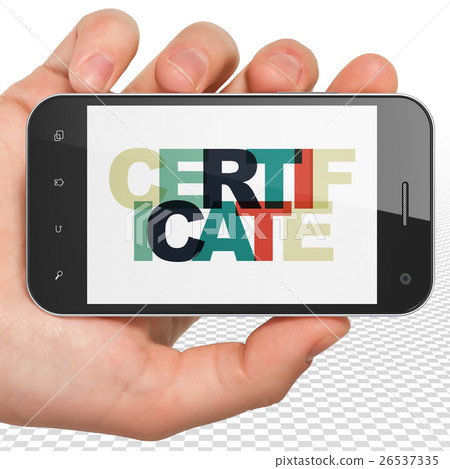 Law concept: Hand Holding Smartphone with Law concept: Hand Holding Smartphone with 26537335