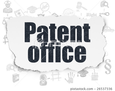 Law concept: Patent Office on Torn Paper Law concept: Patent Office on Torn Paper 26537336
