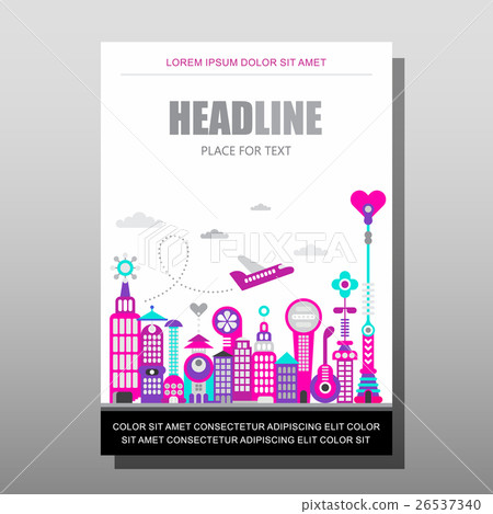 Cityscape, vector template layout, size A4 26537340