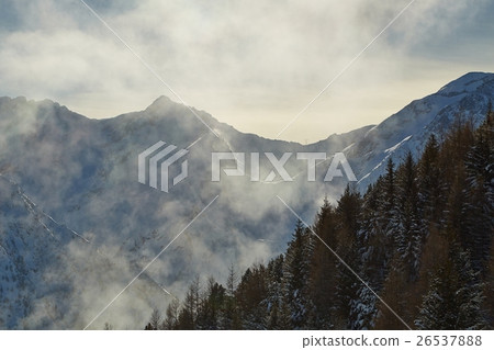 Skiing slopes from the top 26537888