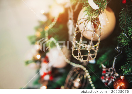 Christmas tree branch with toys 26538076