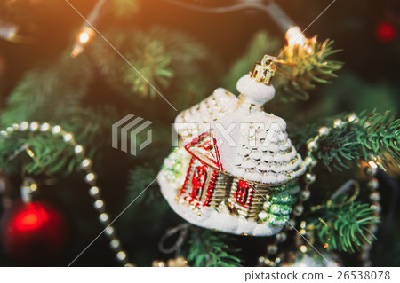 Christmas tree branch with toys 26538078
