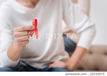 Selective focus of a small red ribbon Selective focus of a small red ribbon 26539079