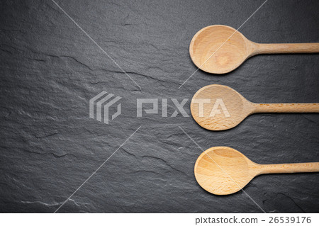 board for serving with three wooden spoons board for serving with three wooden spoons 26539176