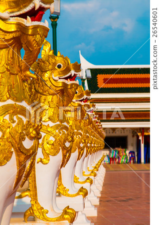 Sculpture dragon at Wat Pra That Choeng Chum 26540601