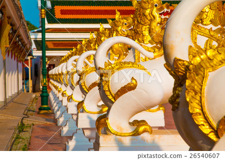 Sculpture dragon at Wat Pra That Choeng Chum 26540607