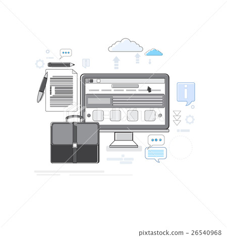 Computer Case With Document Contract Business Thin 26540968