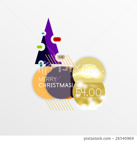 Christmas or New Year promo labels and stickers 26540969