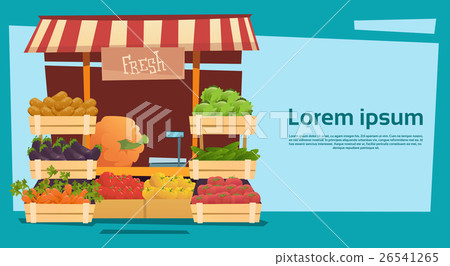 Farm Market Organic Eco Fruits Vegetables Grocery Farm Market Organic Eco Fruits Vegetables Grocery 26541265