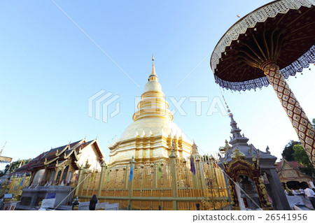 Thai pagoda in Lamphun Thailand Thai pagoda in Lamphun Thailand 26541956